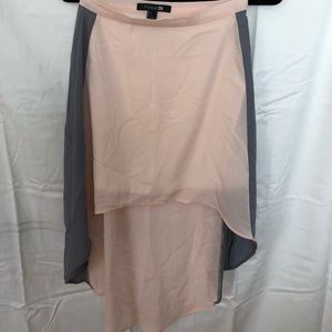 Pink/gray hi-low skirt